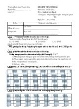 Đề kiểm tra cuối học kì 1 môn Lịch sử và địa lí Lớp 5 - Năm học 2020-2021 - Mã đề 51